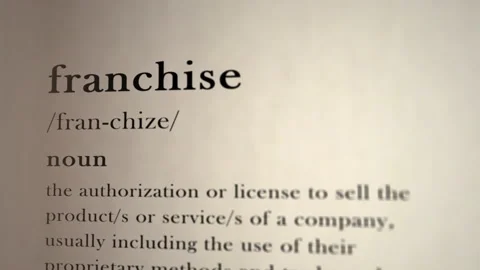 Franchise Definition Stock Footage 157451109