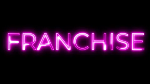 Franchise Neon Text Typography Animation Stock-Footage 321658283