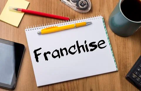 Franchise - Note Pad With Text Stock Photos