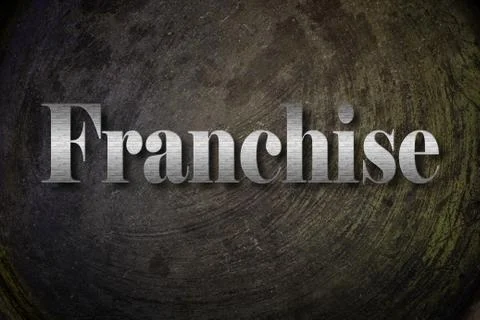 Franchise text on background Illustrazione stock