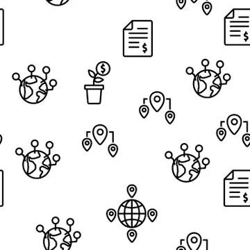Franchise Vector Seamless Pattern Stock Illustration