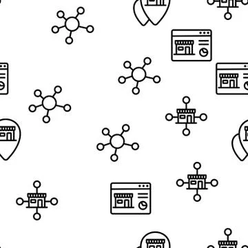 Franchise Vector Seamless Pattern Stock Illustration