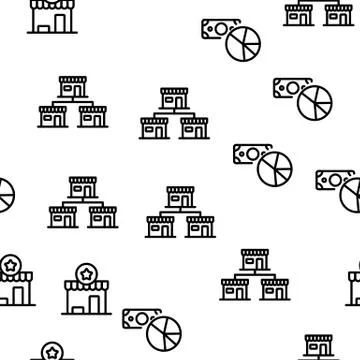 Franchise Vector Seamless Pattern Stock Illustration