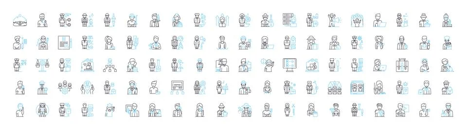 Franchises vector line icons set. Franchises, franchising, franchisors Stock Illustration