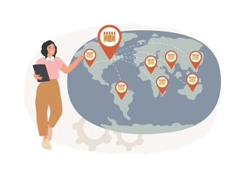 Franchising isolated concept vector illustration. Ilustración de archivo