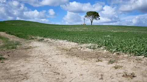 Via Francigena daterra Stock Footage 92535736
