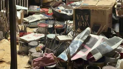 Francis Bacon studio recreated inside the Hugh Lane Gallery, Ireland’s oldest Stock Footage 311769336