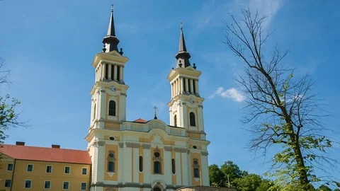 Franciscan Monastery in springtime - MS Stock Footage