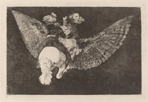 Francisco de Goya, Disparate volante (Flying Folly), in or after 1816 Disp... Stock Photos