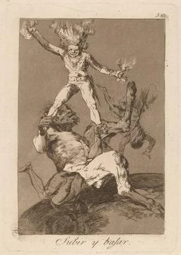 Francisco de Goya, Los caprichos Subir y bajar, published 1799 Los caprich... Stock Photos