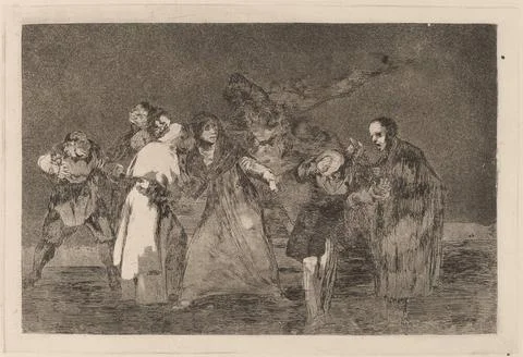 Francisco de Goya, Sanan cuchilladas mas no malas palabras (Wounds Heal Qu... Stock Photos