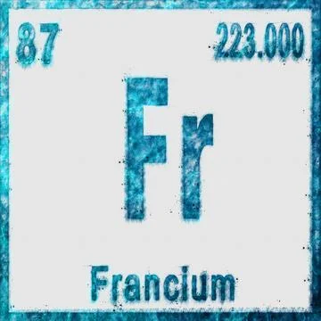 Francium Chemical Element Blue on White Stock Illustration