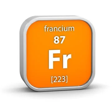 Francium material sign Stock Photos