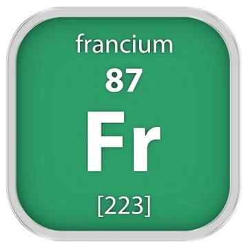 Francium material sign Stock Photos