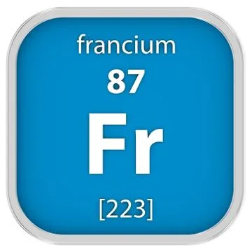 Francium material sign 写真素材