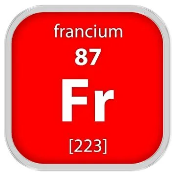 Francium material sign Stock Photos
