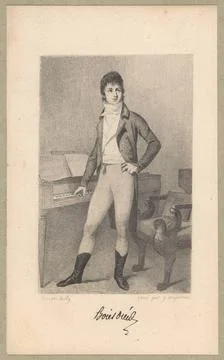 Francois Adrien Boieldieu (1775 Rouen 1834 Varennes jarcy) Kompozytor Desj... Stock Photos