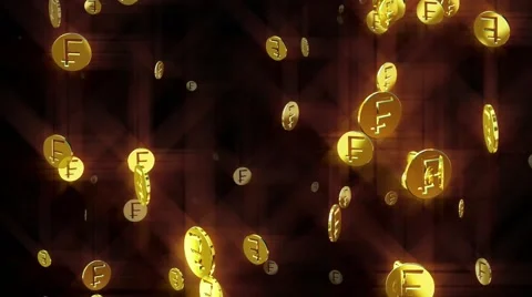 Francs raining down Stockbeeldmateriaal 48672498