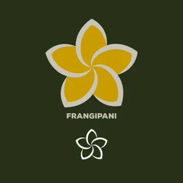 Frangipani flower logo vector Stock Illustration