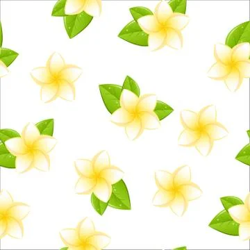 Frangipani seamless Stock Illustration