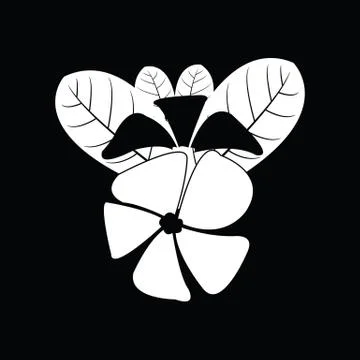 Frangipani silhouettes for design vector Stock Illustration