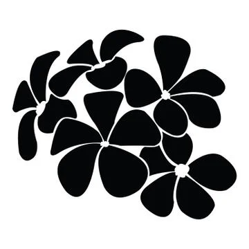 Frangipani silhouettes for design vector Stock Illustration