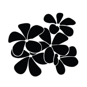 Frangipani silhouettes for design vector Stock Illustration