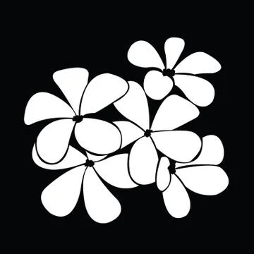 Frangipani silhouettes for design vector Illustrazione stock