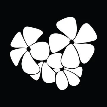 Frangipani silhouettes for design vector Stock Illustration