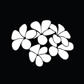 Frangipani silhouettes for design vector Stock Illustration