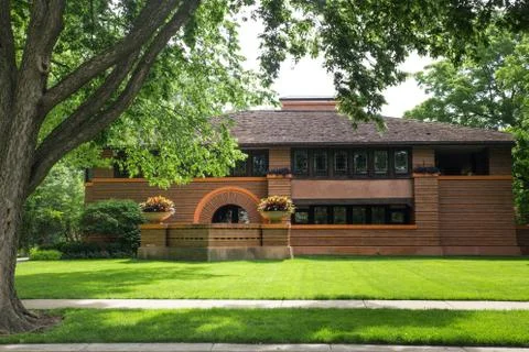 Frank lloyd wright designed home Stock Photos