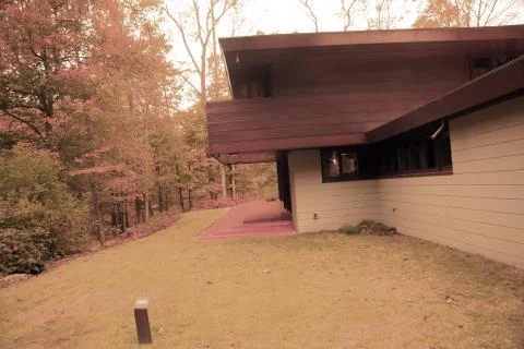 Frank Lloyd Wright house at Crystal Bridges Museum in Bentonville, Arkansas Stock Photos