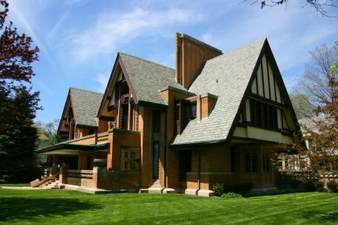 Frank lloyd wright moore-dugal house in oak park Stock-Fotos
