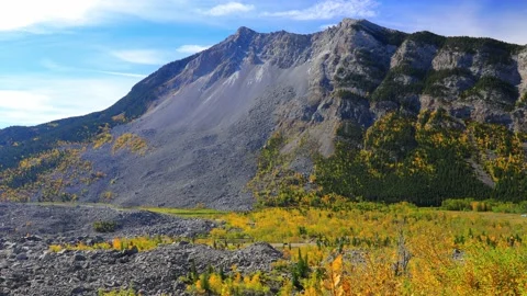 Frank Slide Crowsnest Highway Alberta Canadian Landscape Video stock 192203779