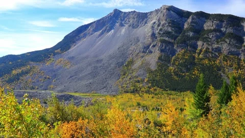 Frank Slide Crowsnest Highway Alberta Canadian Landscape Stock Footage 192286969