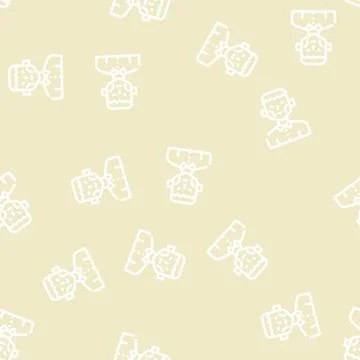 Frankenstein fantasy character line vector seamless pattern Stock Illustration