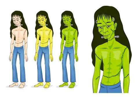 Frankenstein Halloween Character. Stock Illustration
