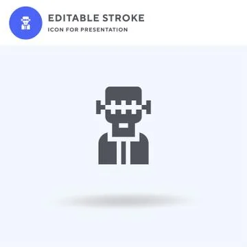 Frankenstein icon vector, filled flat sign, solid pictogram isolated on white Stock Illustration