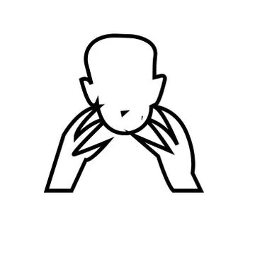 Frankenstein outline on white background Stock Illustration