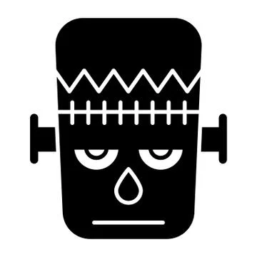 Frankenstein solid icon. Monster vector illustration isolated on white. Mask Stock Illustration