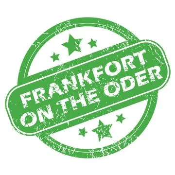 Frankfort on Oder green stamp Stock-Illustration