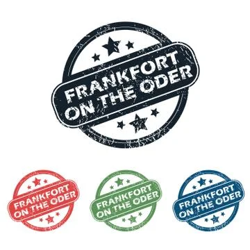 Frankfort on Oder stamp set Stock-Illustration