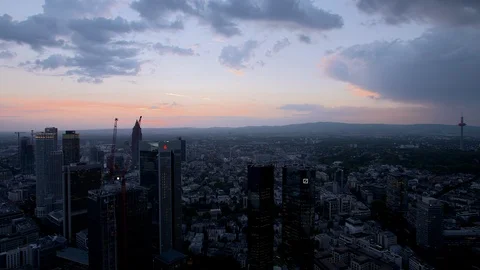 Frankfurt after sunset Stock Footage 101831874