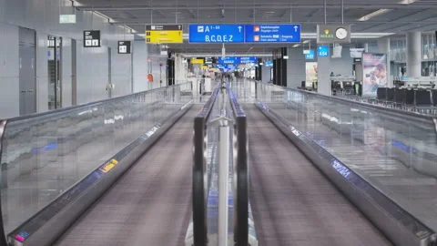 Frankfurt Airport During Covid Times Stock Footage