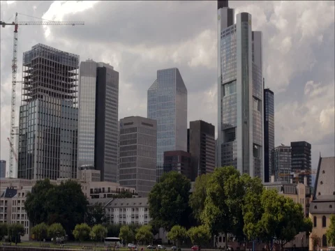 Frankfurt Am Main 4K Timelapse Stock Footage