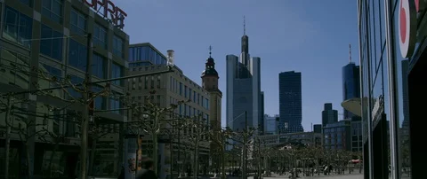 Frankfurt am Main, almost deserted Stock Footage 128317089