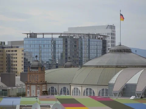 Frankfurt am main, June 2017 in good weather Stock Footage 76809045