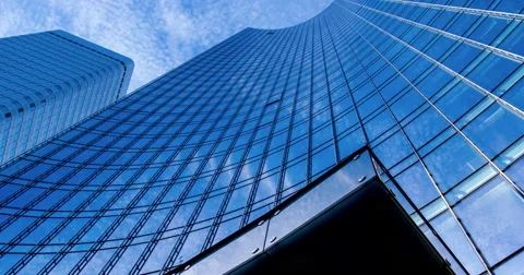 Frankfurt am Main skyscraper timelpase Stock Footage 61157745