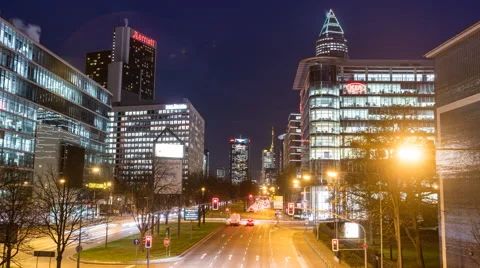 Frankfurt am Main traffic - Hyperlapse - 4K UHD 動画素材 49778971