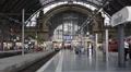 Frankfurt Central Main Station Hauptbahnhof Trains Platform Passenger Wait Walk HD Footage